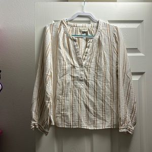 Universal Thread Neutral Vertical Stripes Top